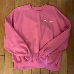 Oversized Hot Pink Playboy Sweatshirt